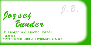 jozsef bunder business card