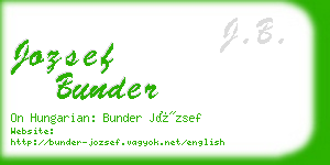 jozsef bunder business card